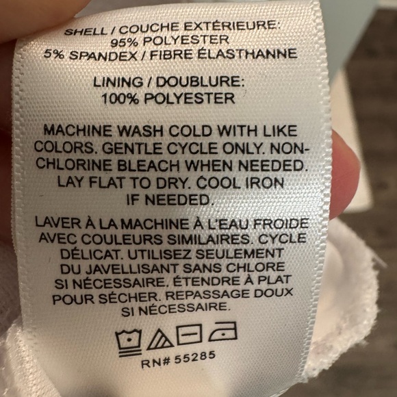 White Puffy Short Sleeve Express Top Size M - Picture 2 of 4